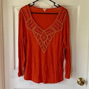 🌟2/$14🌟Reba Women’s Size XL Orange Top NWT